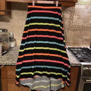 Magazine Black and Pink maxi skirt